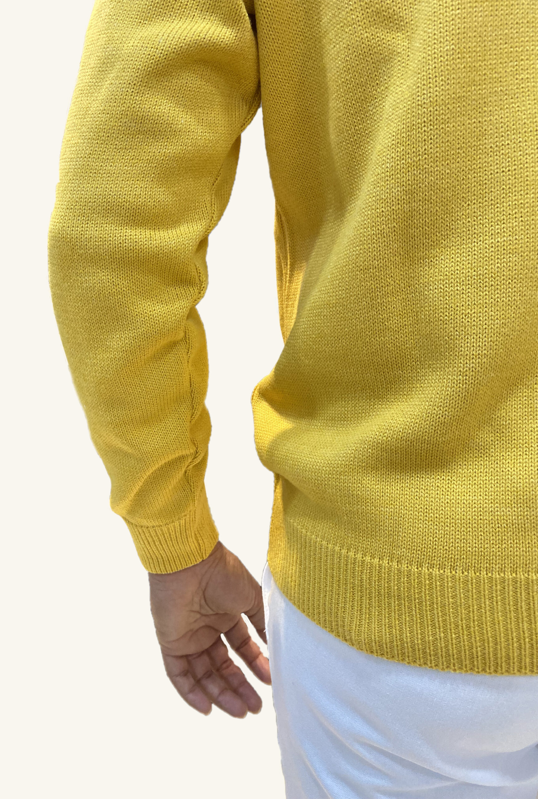 Buso Cuello Redondo Trenzado Amarillo - Imagen 2