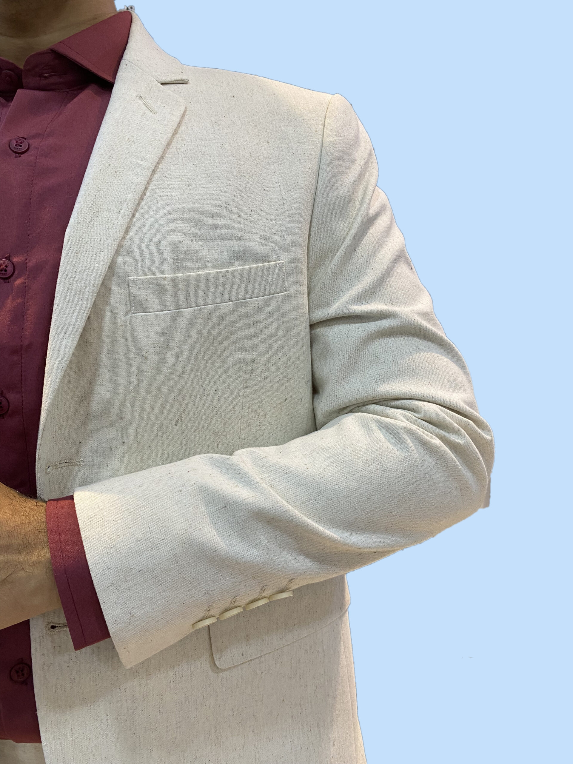 Traje de Lino Beige - Imagen 3