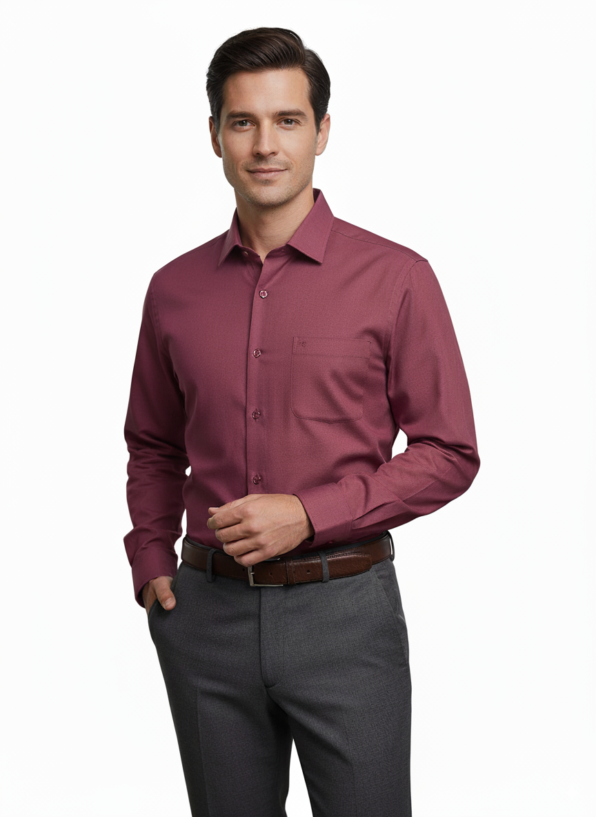 Camisa Manga Larga Vinotinto