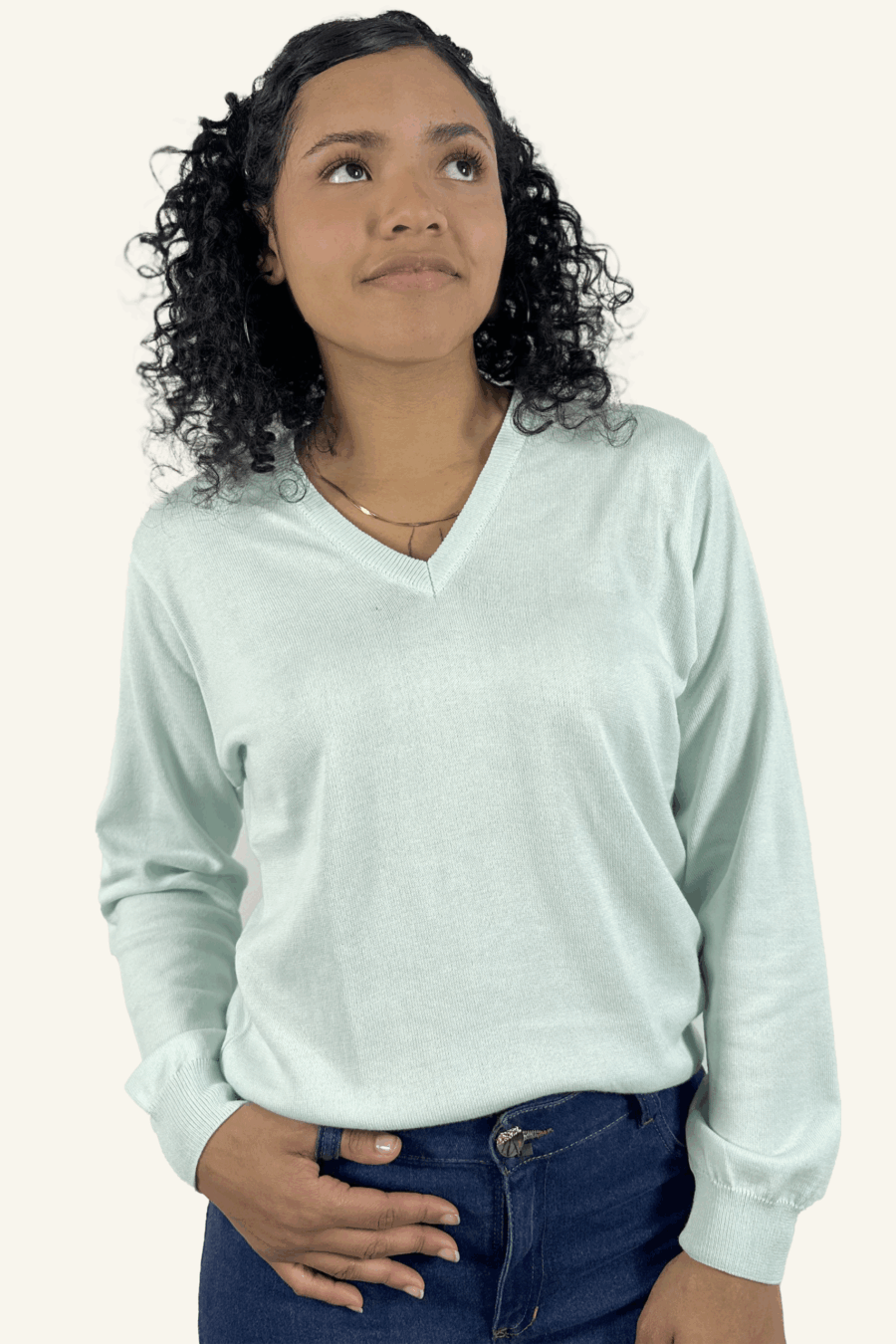 Buso Cuello V  Jersy unicolor D