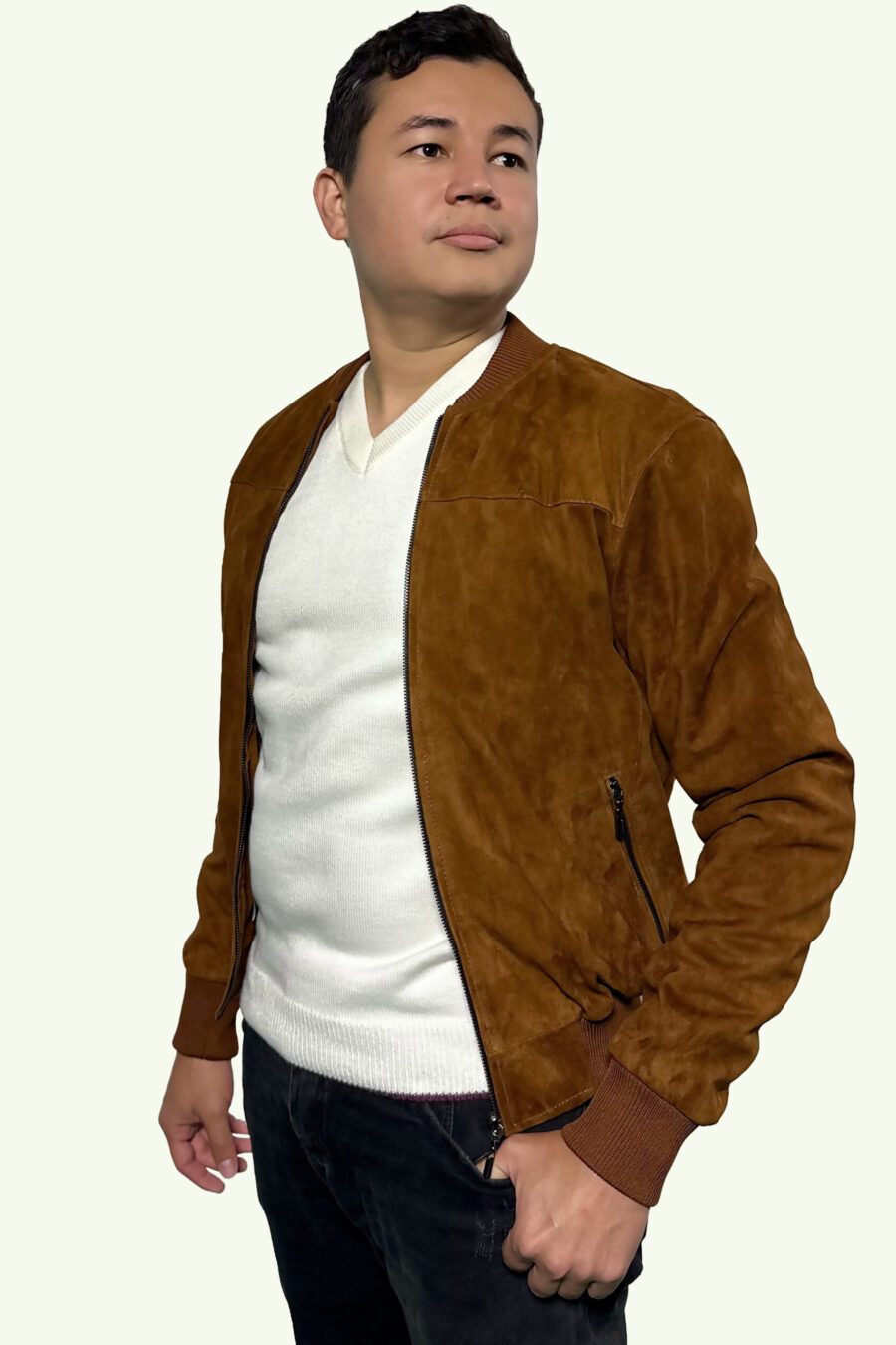Chaqueta Cuero Gamuzado